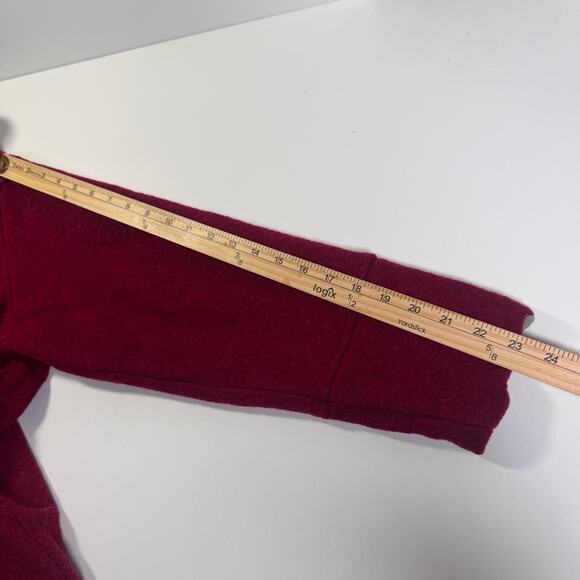 Woolrich Jacket Womens XL Red Wool Full Zip Grip Waist Mesh Lined Coat Mock Neck - Picture 6 of 13